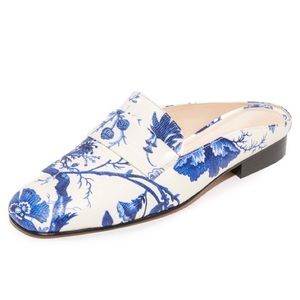 Club Monaco Tatelyn Toile Floral Mules - sz 39